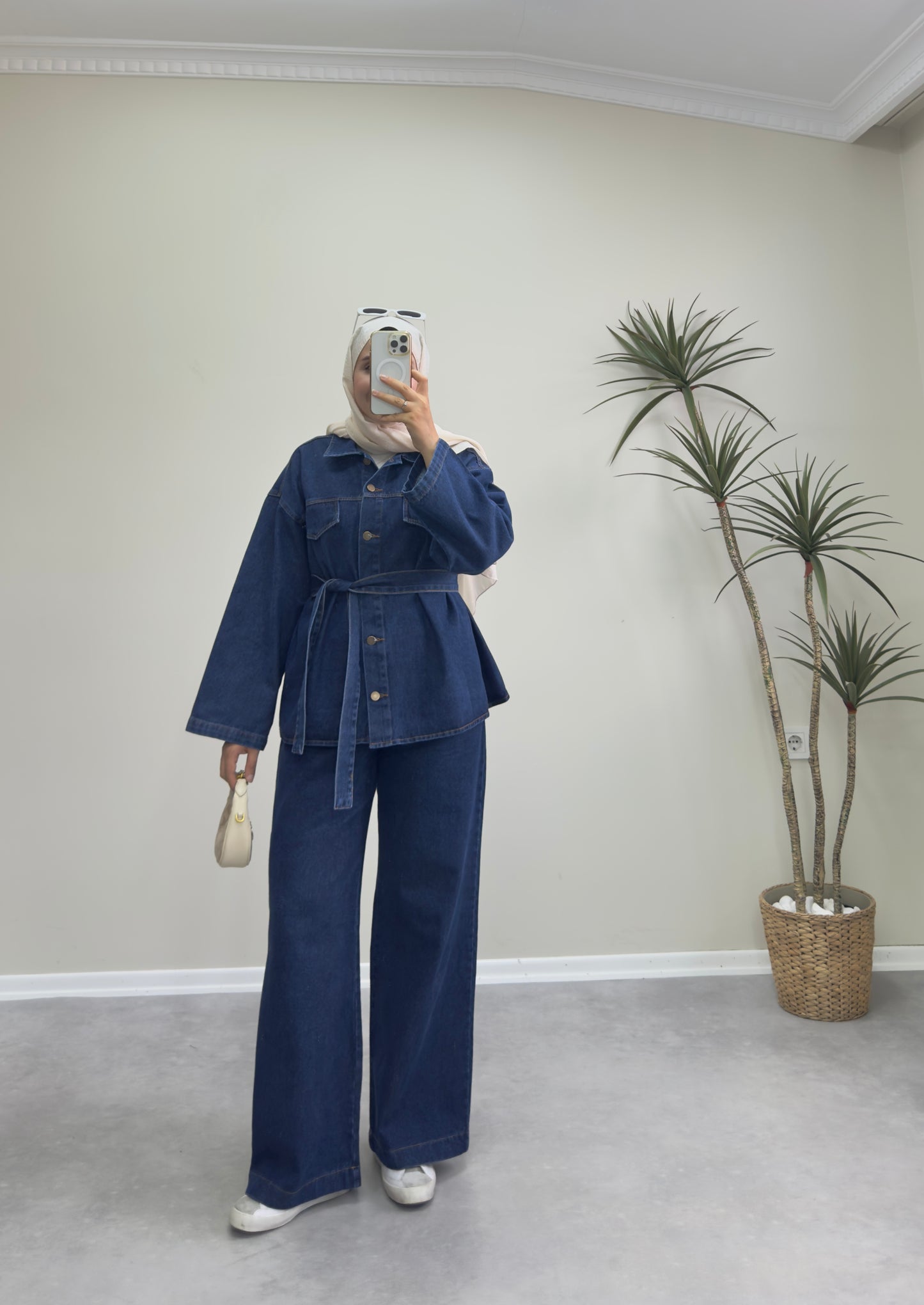 2318- Denim Pantolon Takım - Lacivert