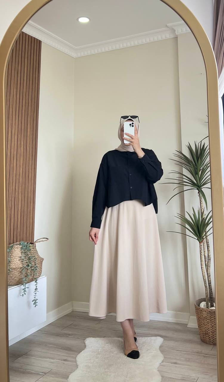 7314 - Kloş Etek - Bej