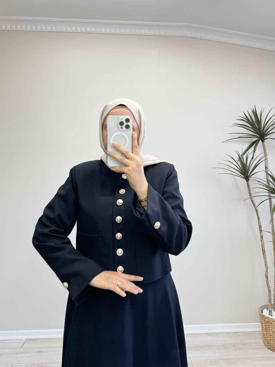 0369 - Ceketli Etek Takım - Siyah