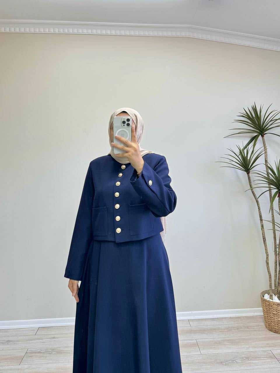 0369 - Ceketli Etek Takım - Lacivert