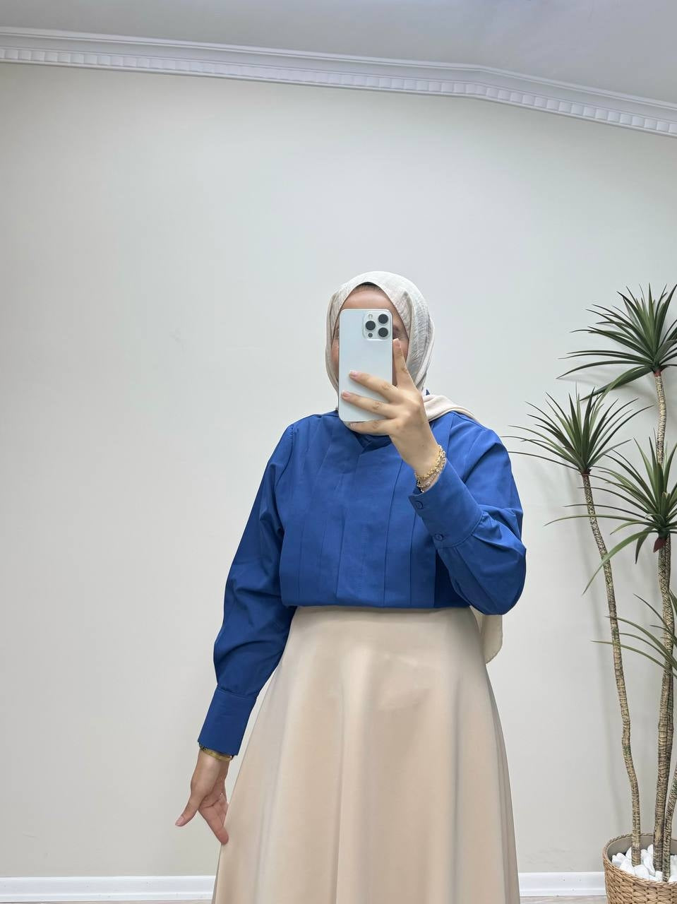 9592 - Pileli Gömlek - Lacivert