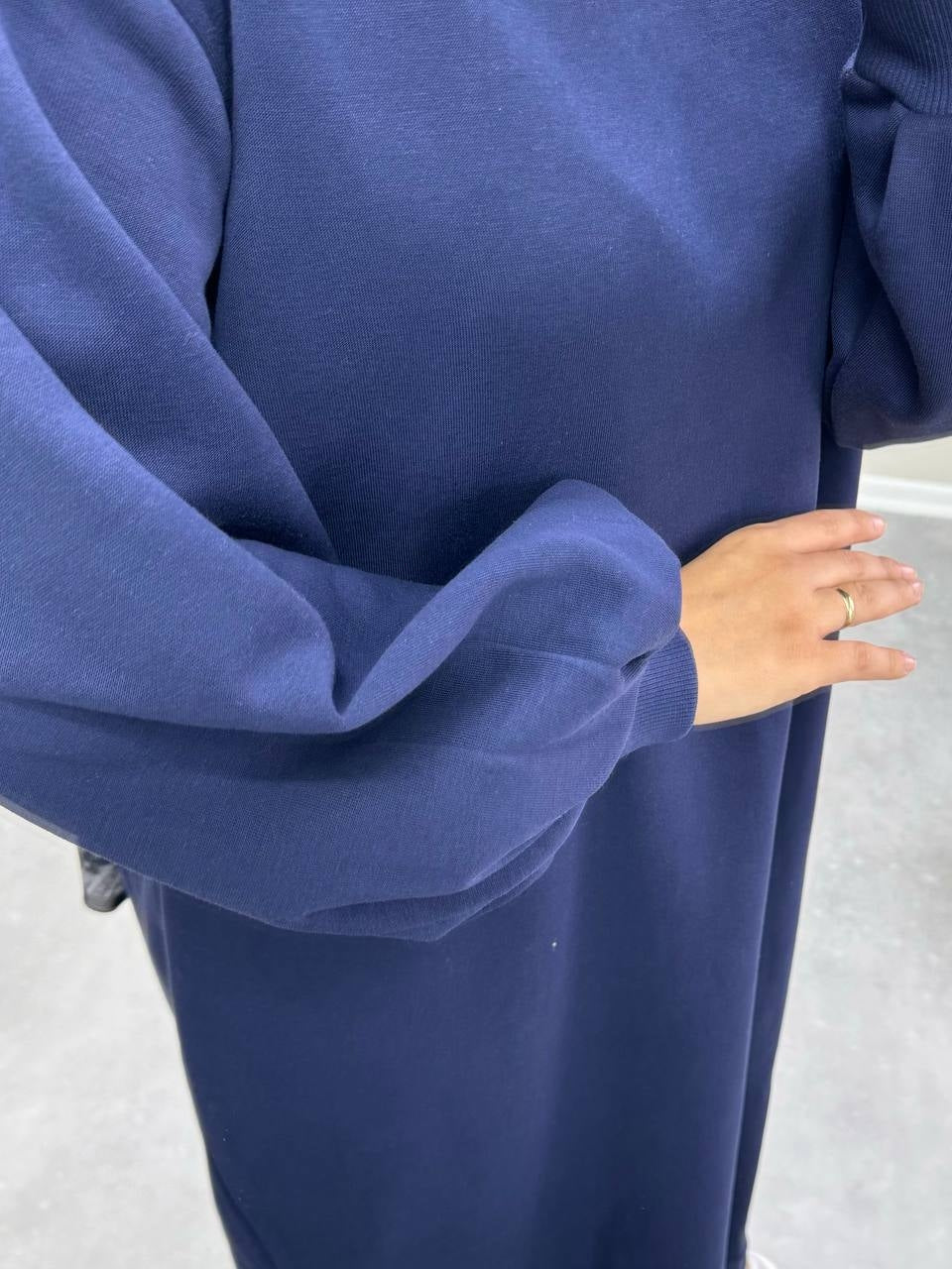 0703 - Sweat Elbise -Lacivert