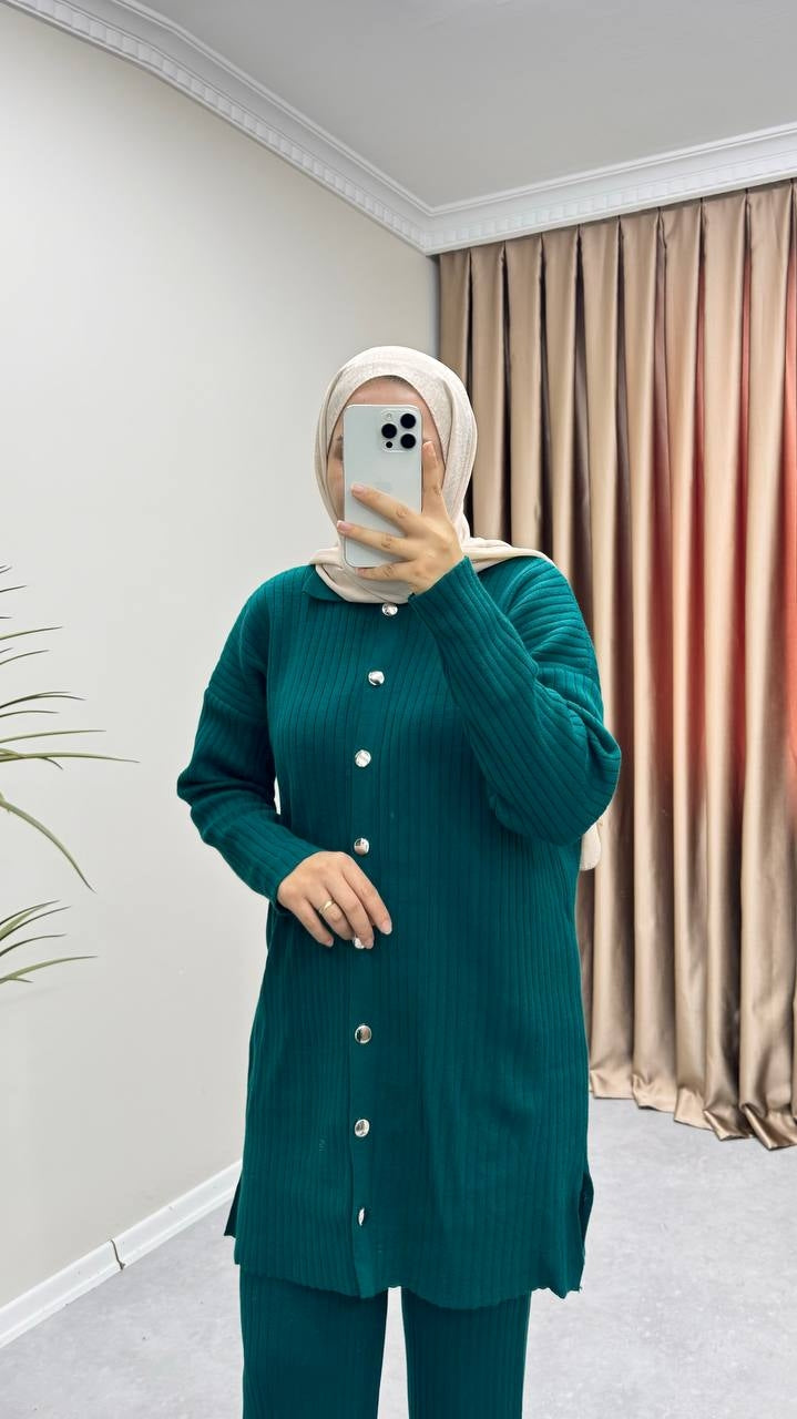 8922 - Rosa Triko Pant. Takım -Zümrüt yeşil