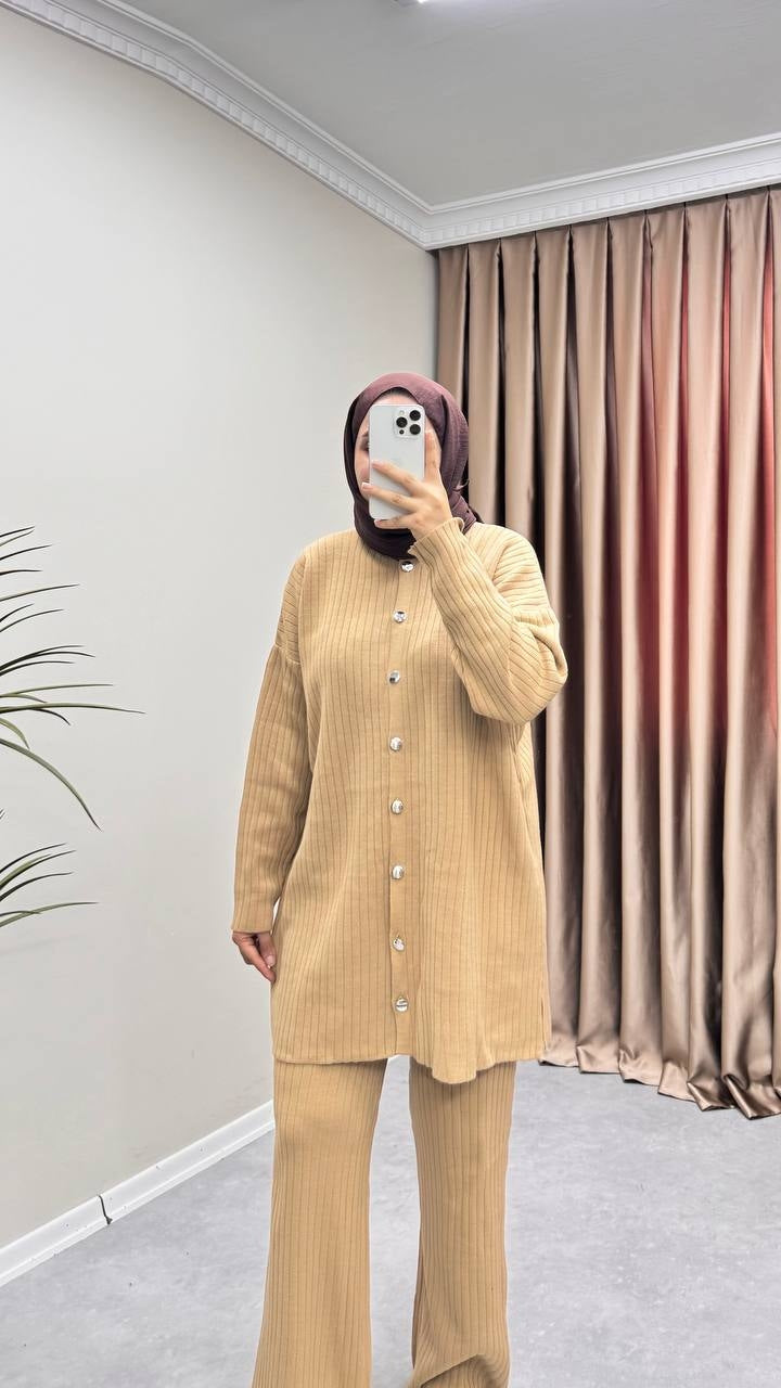 8922 - Rosa Triko Pant. Takım -Açık kahve