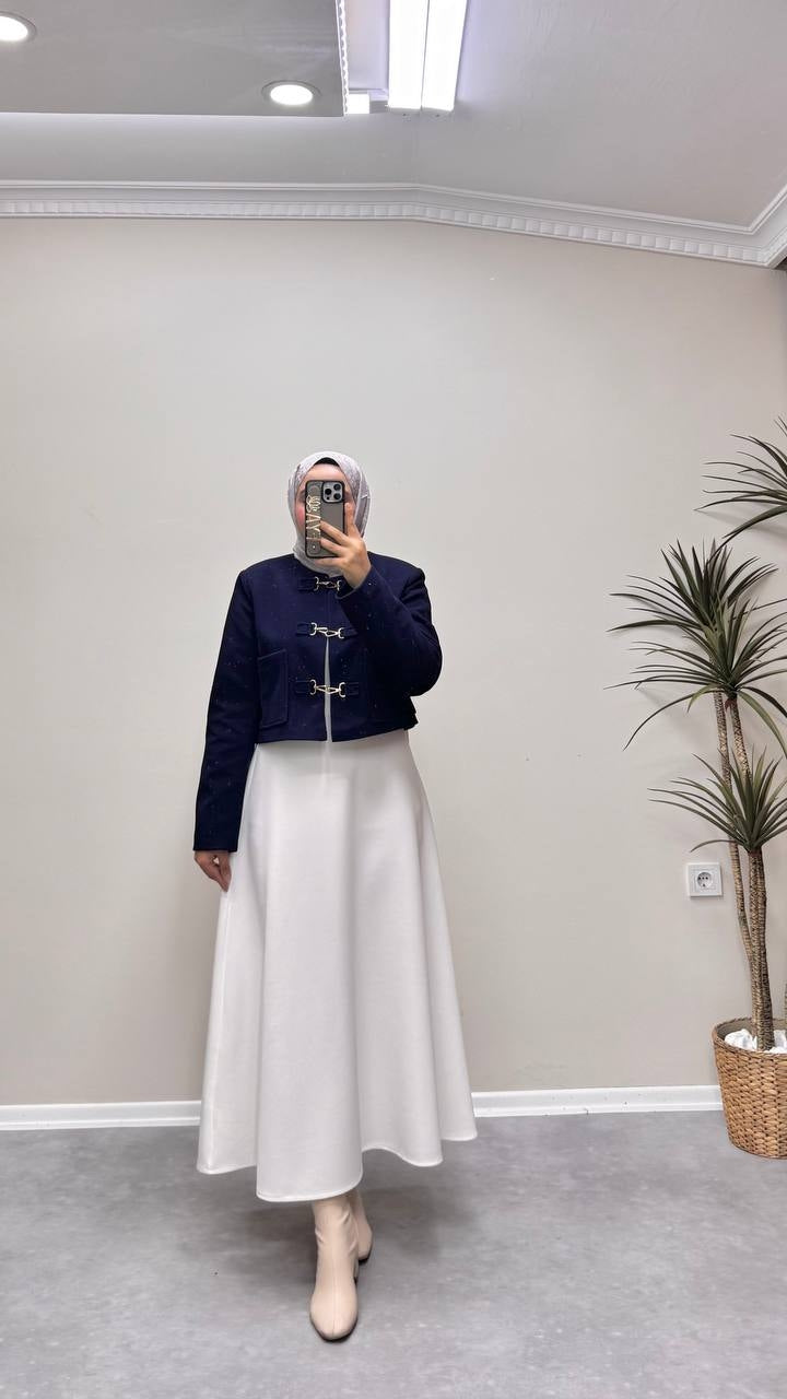 0857 - Kısa Kaban - Lacivert