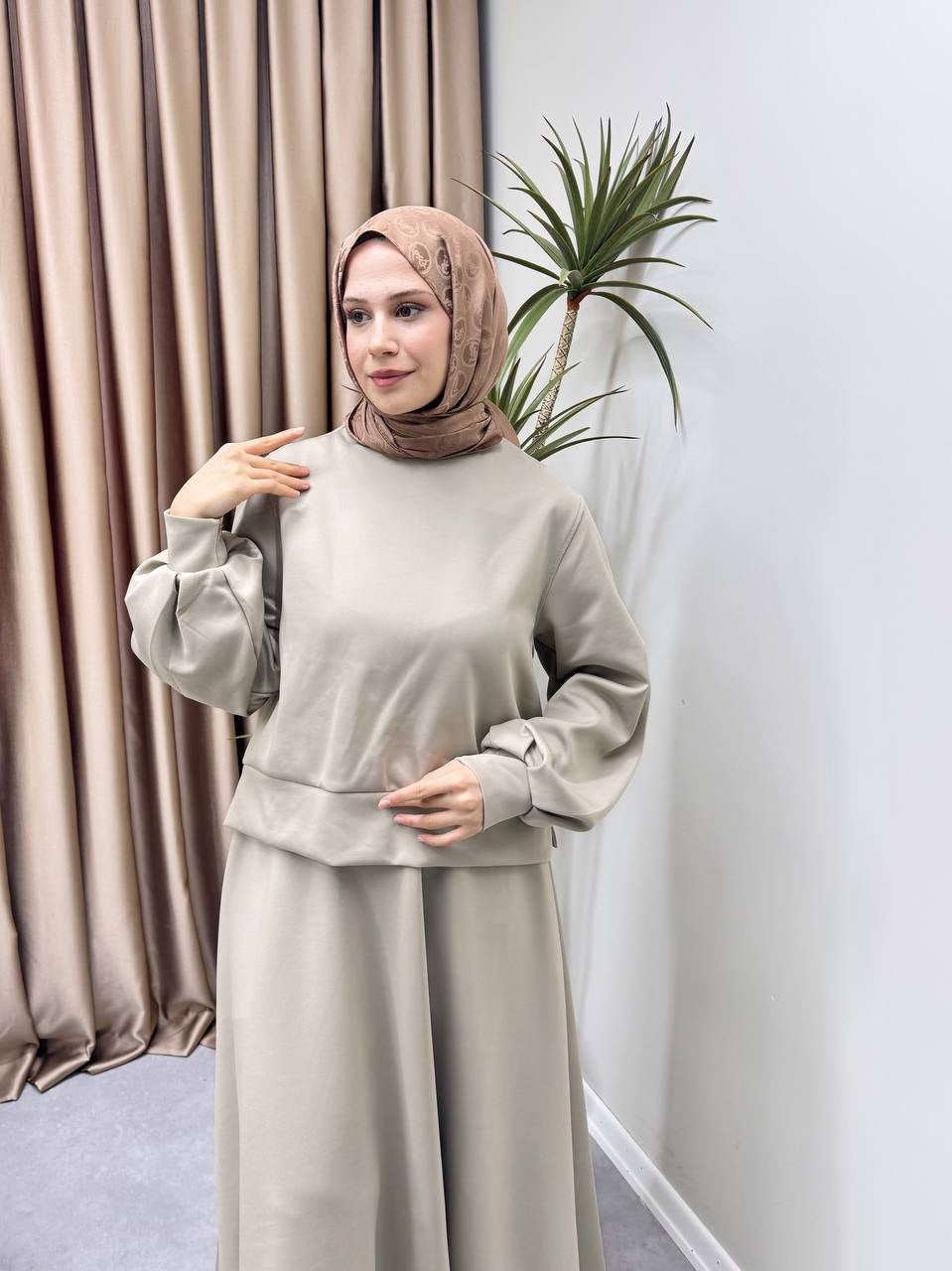 0406 - Scuba Etek Takım - Bej