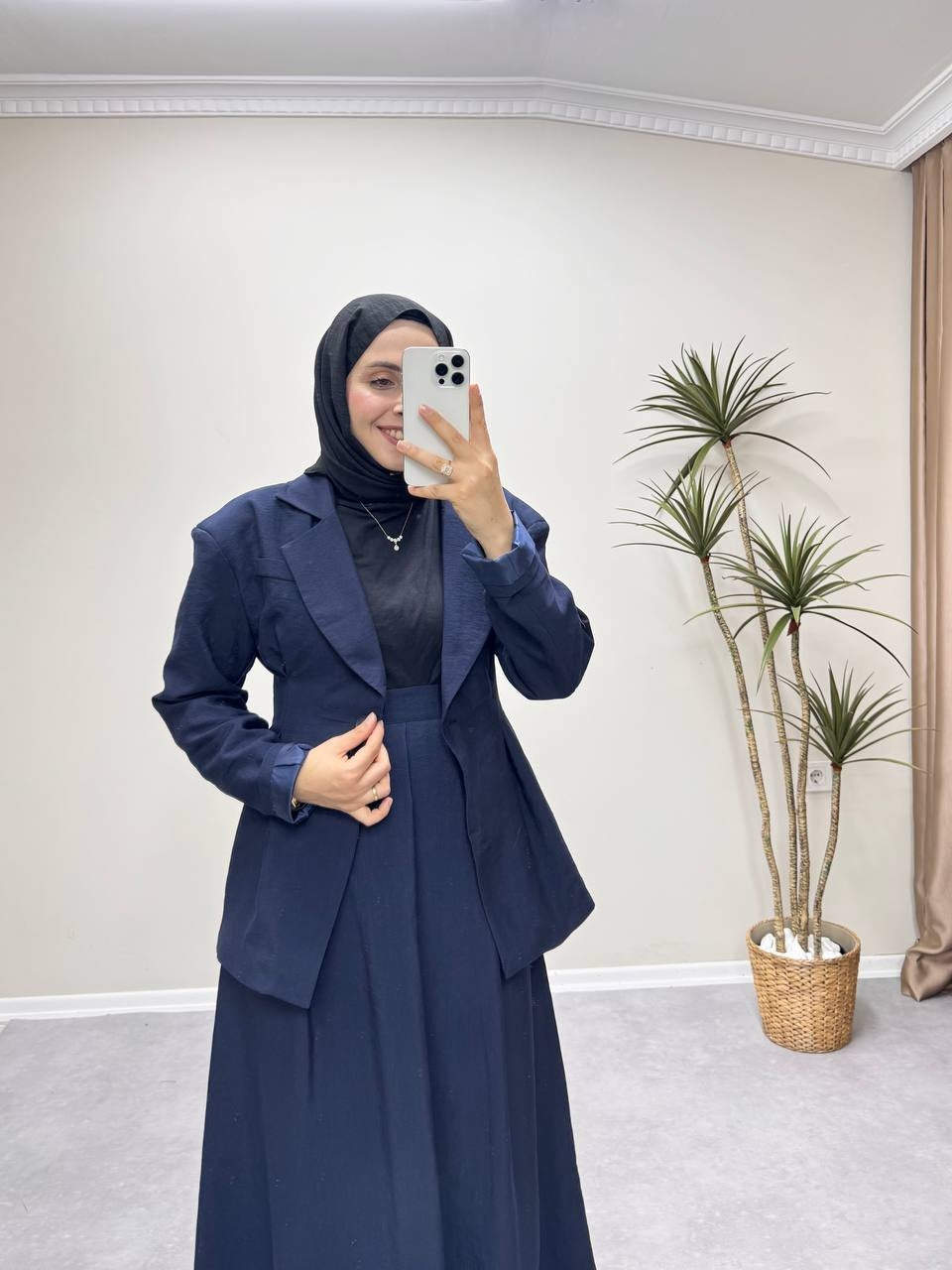 1243 - Ceket Etek Takım - Lacivert