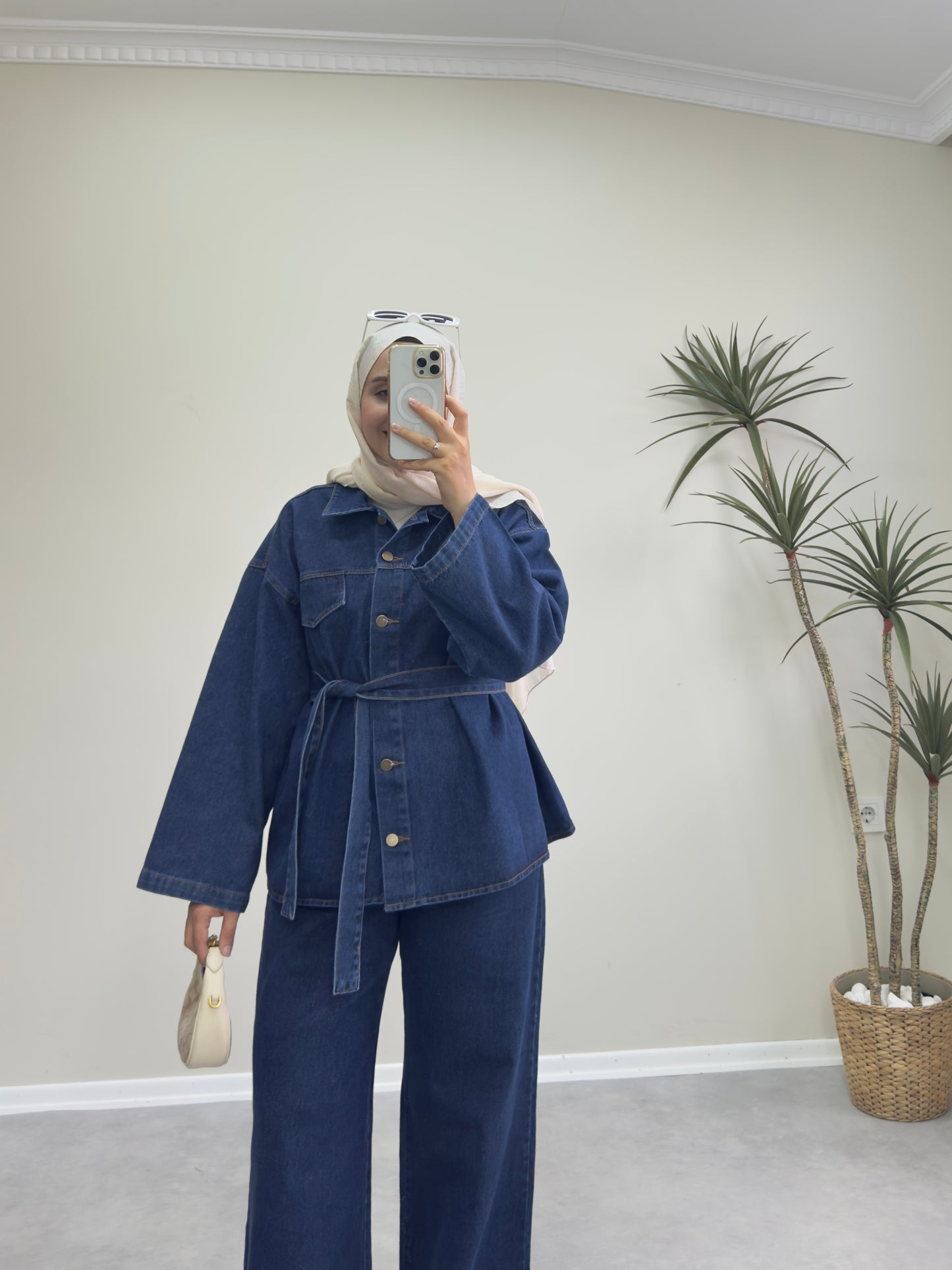 2318- Denim Pantolon Takım - Lacivert