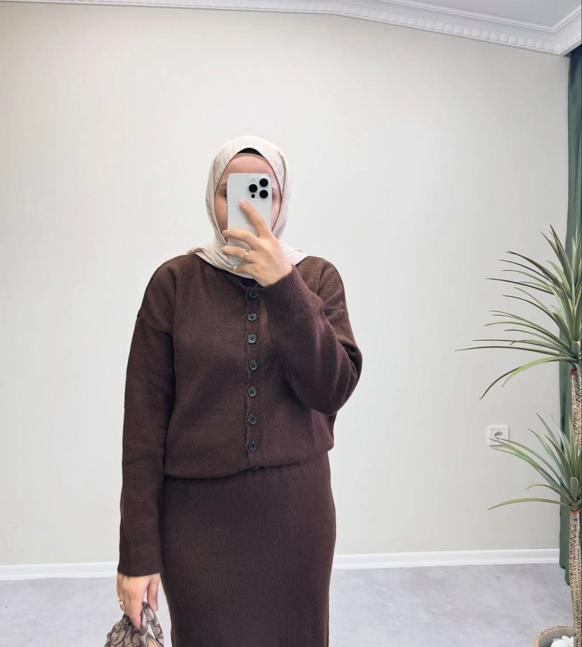 0604 - Triko Etek Takım - Acı Kahve