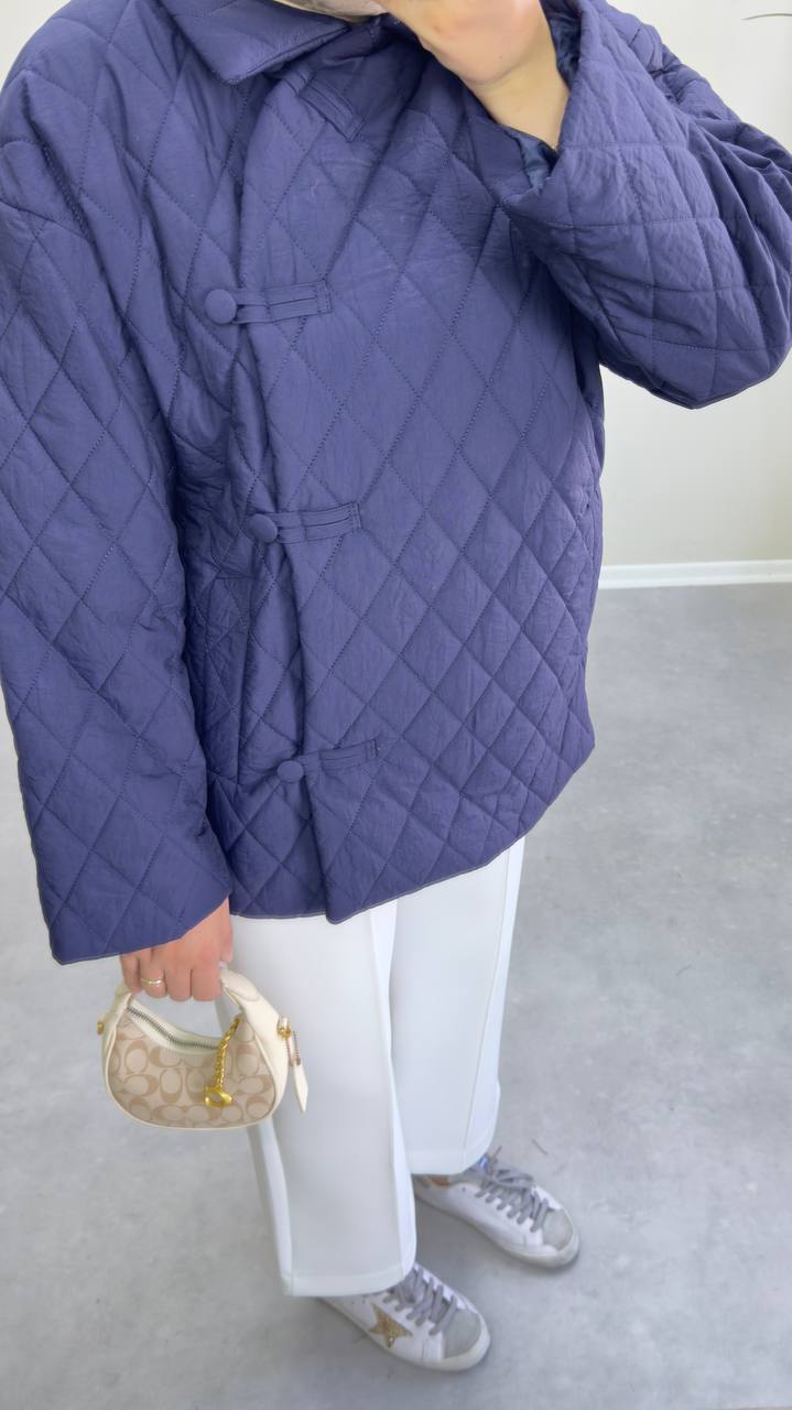 2684 - Kapitone Mont - Lacivert