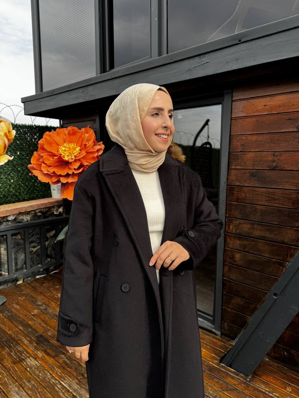 2790 - Tay Tüyü Kaban - Siyah