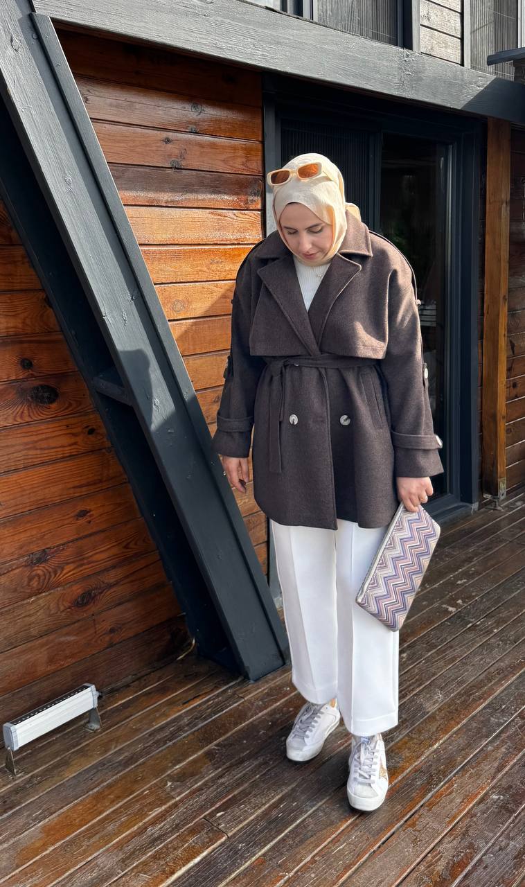 2776 - Kısa Kaşe Kaban - Acı Kahve