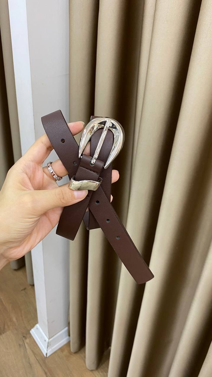 1250 - Gümüş Tokalı Kemer - Acı Kahve