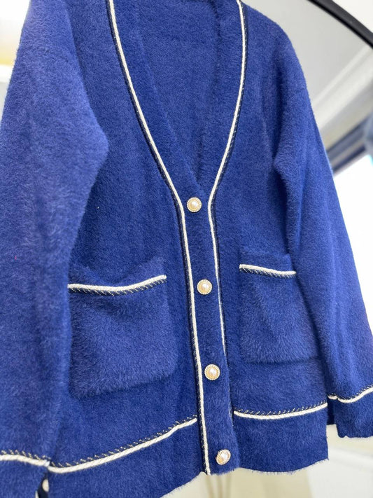 2844 - Angora Hırka - Lacivert