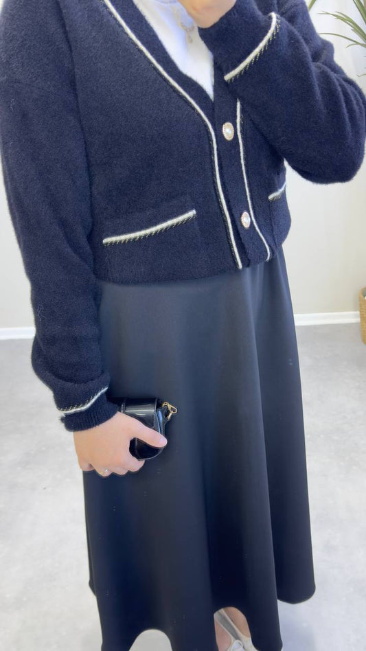 2844 - Angora Hırka - Siyah