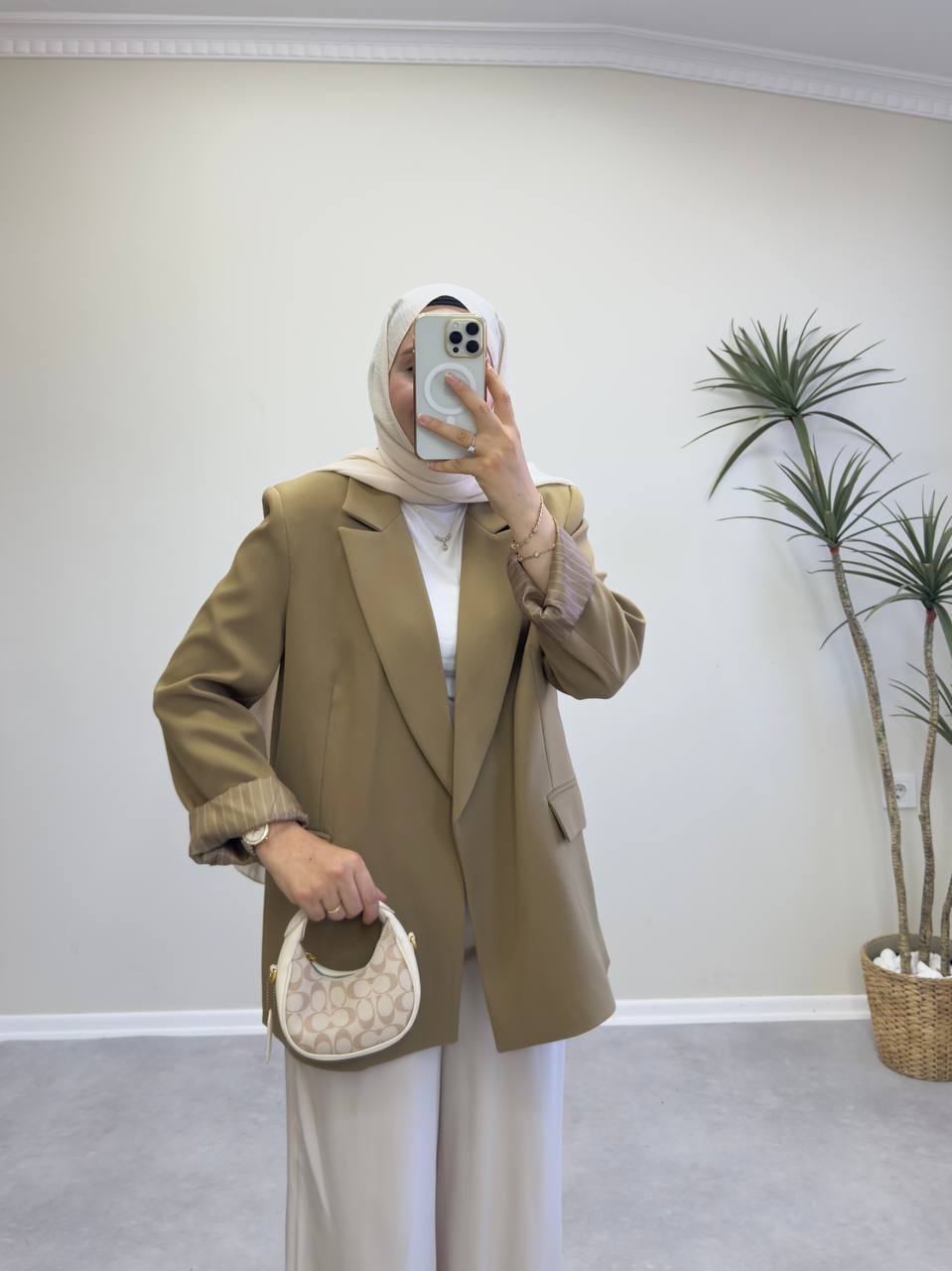 2325 - Blazer Ceket - Haki
