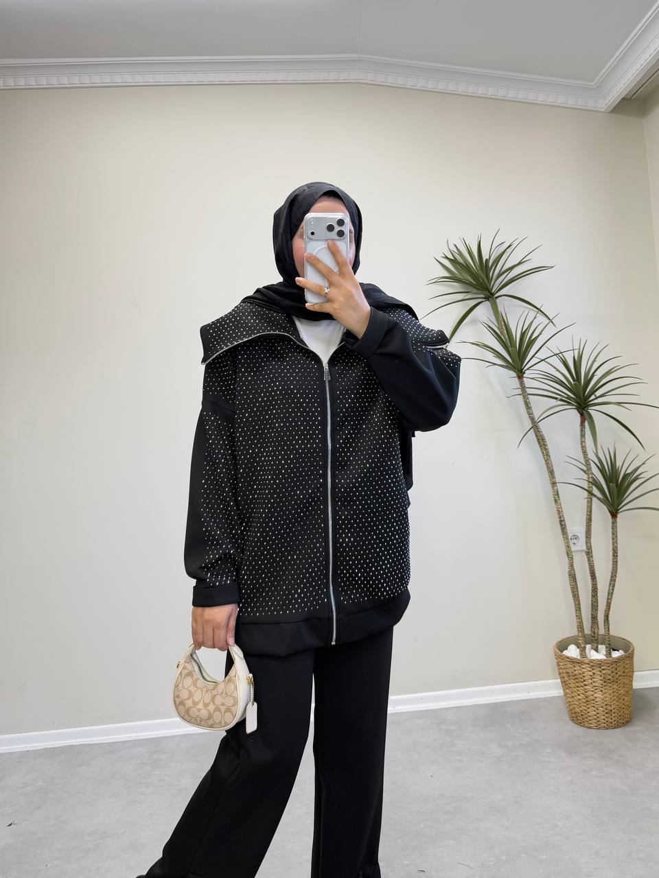 2882 - Parla Pantolon Takım - Siyah