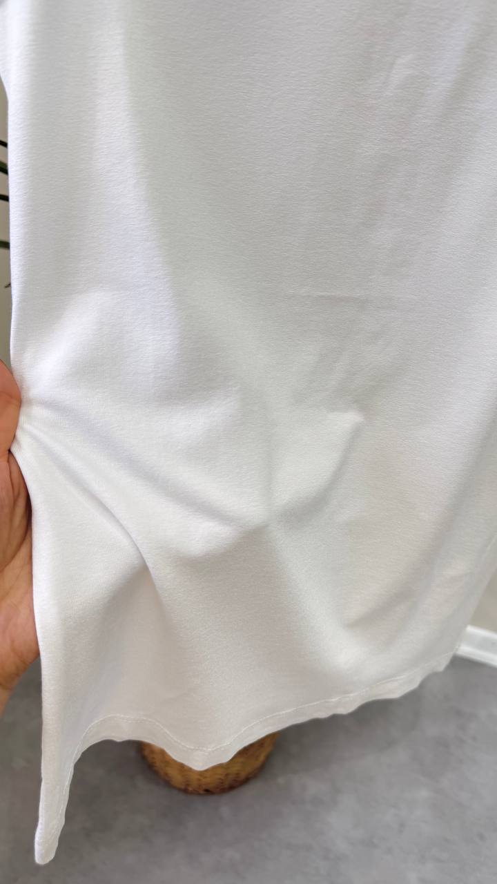 1380 - Sıfır Kol Badi - Beyaz