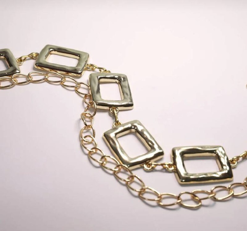 2455 - kare Metal Kemer Gold