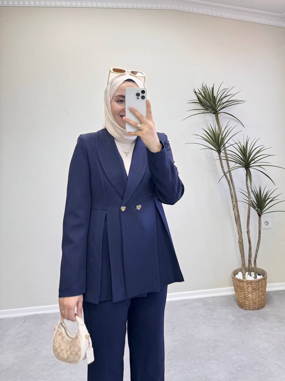 1748 - Bloom Pantolon Takım -Lacivert