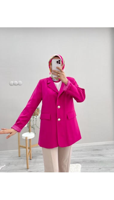 7598 - Blazer Ceket - Pembe