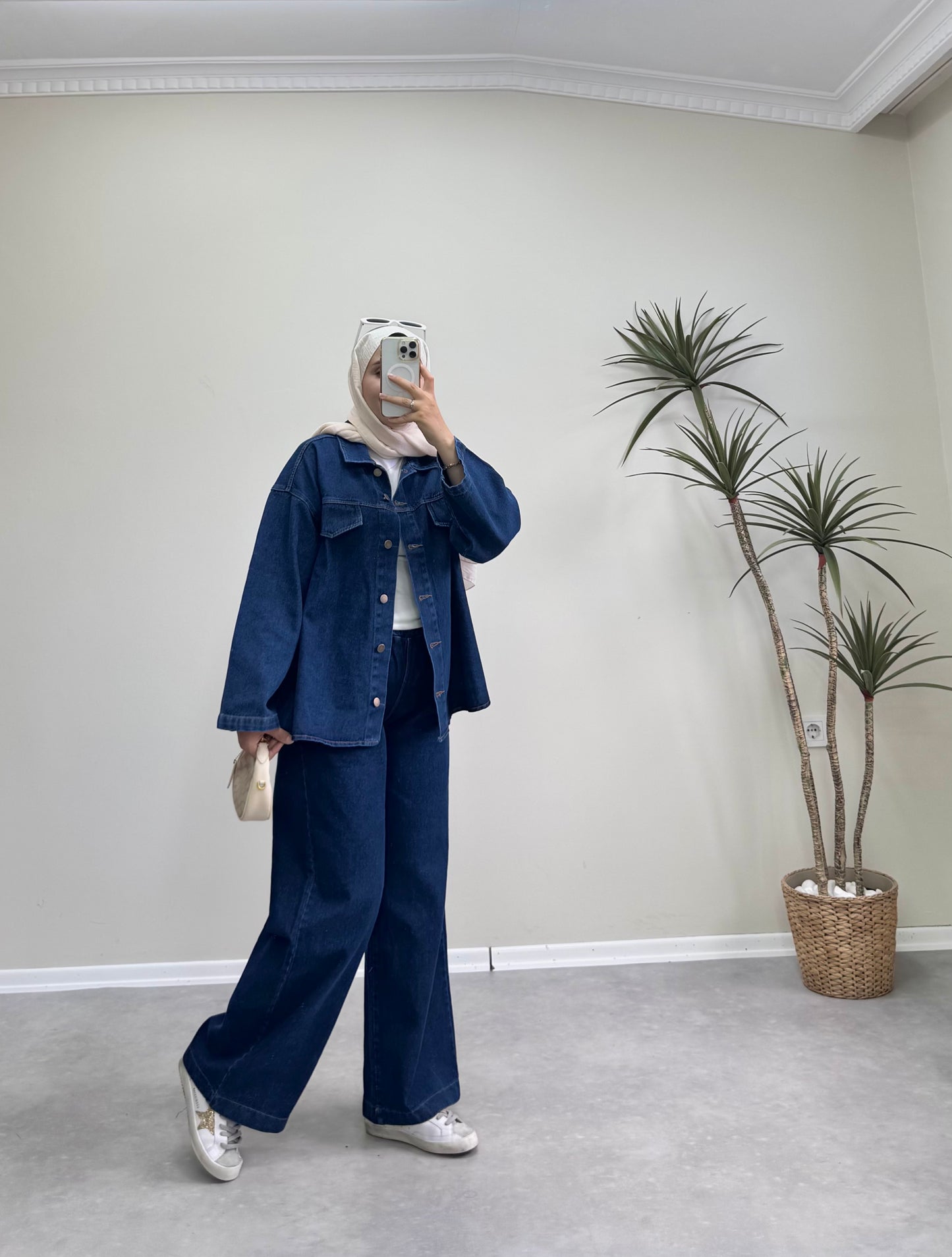 2318- Denim Pantolon Takım - Lacivert