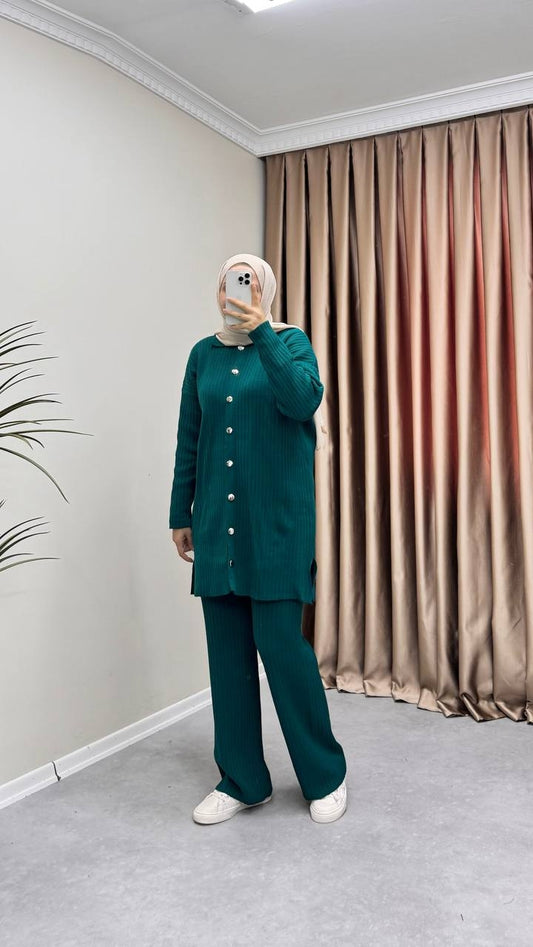8922 - Rosa Triko Pant. Takım -Zümrüt yeşil