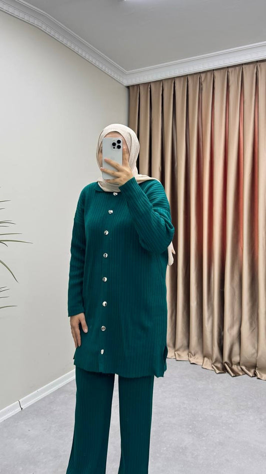 8922 - Rosa Triko Pant. Takım -Zümrüt yeşil