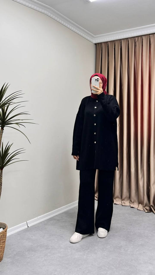 8922 - Rosa Triko Pant. Takım -Siyah