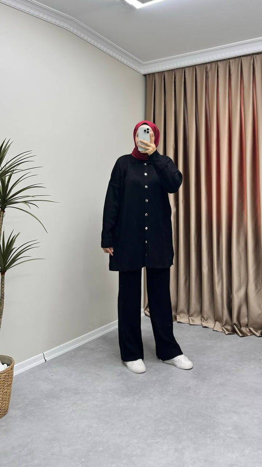 8922 - Rosa Triko Pant. Takım -Siyah