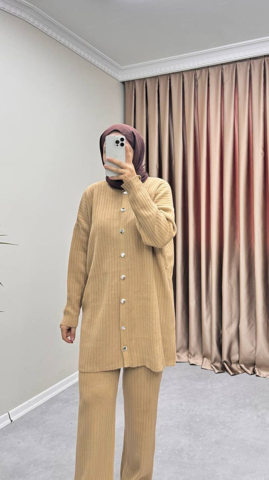 8922 - Rosa Triko Pant. Takım -Açık kahve