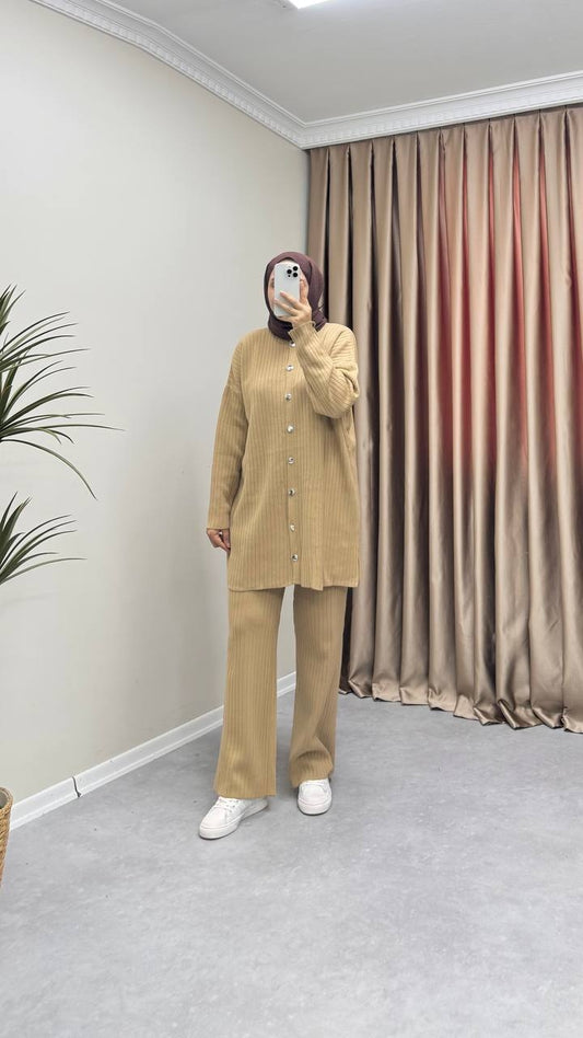 8922 - Rosa Triko Pant. Takım -Açık kahve