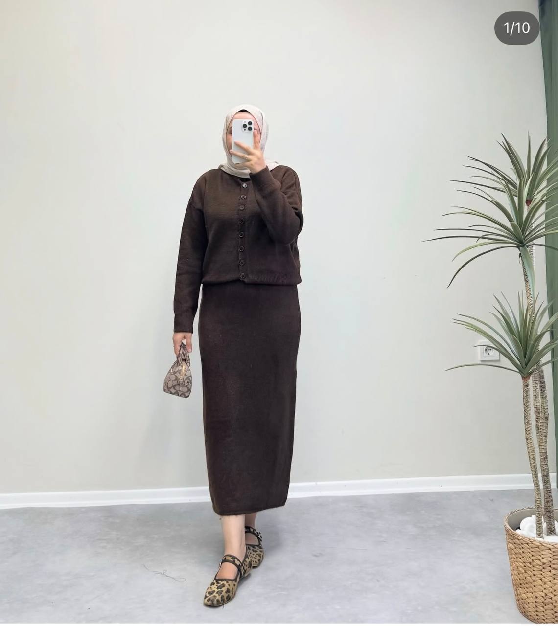 0604 - Triko Etek Takım - Acı Kahve