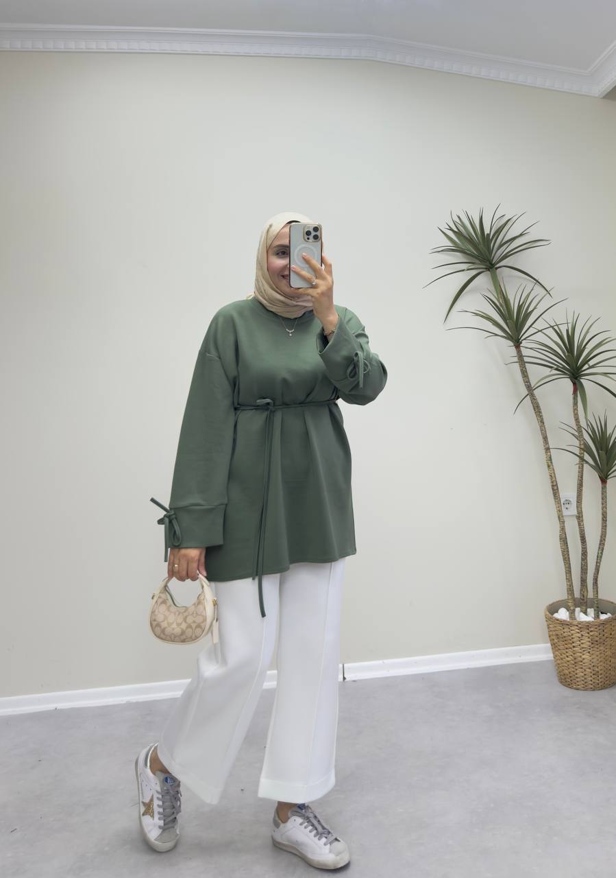 2738 - Bağlamalı Oysh Sweat - Haki