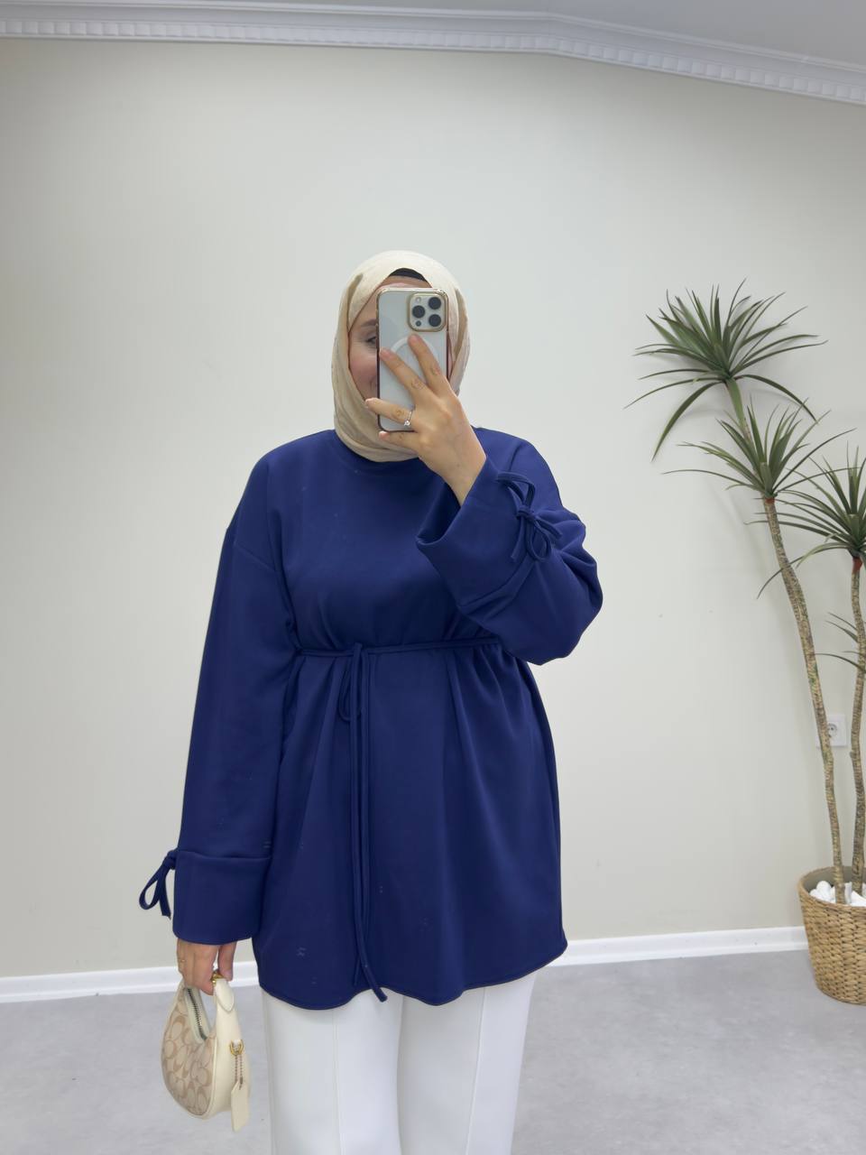 2738 - Bağlamalı Oysh Sweat - Lacivert