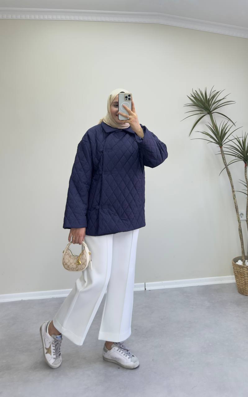 2684 - Kapitone Mont - Lacivert