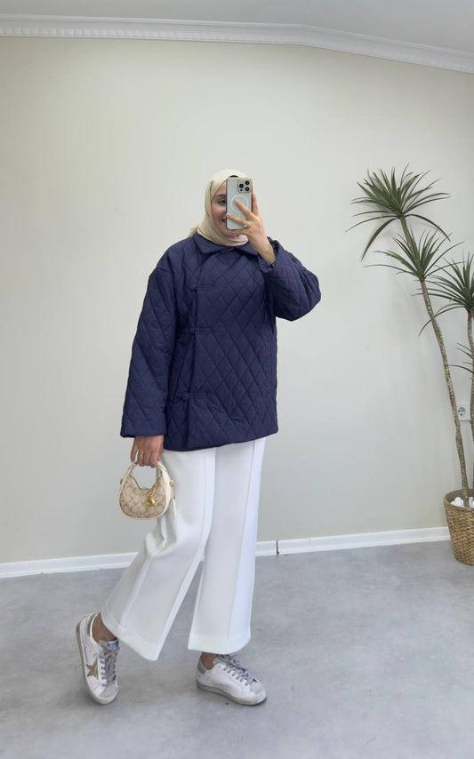 2684 - Kapitone Mont - Lacivert