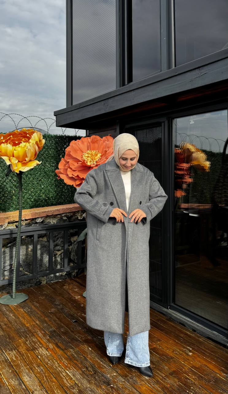 2790 - Tay Tüyü Kaban - Gri