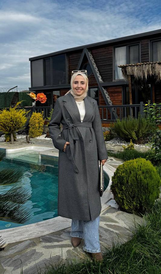 2769 - Premium Kaşe Kaban - Antrasit