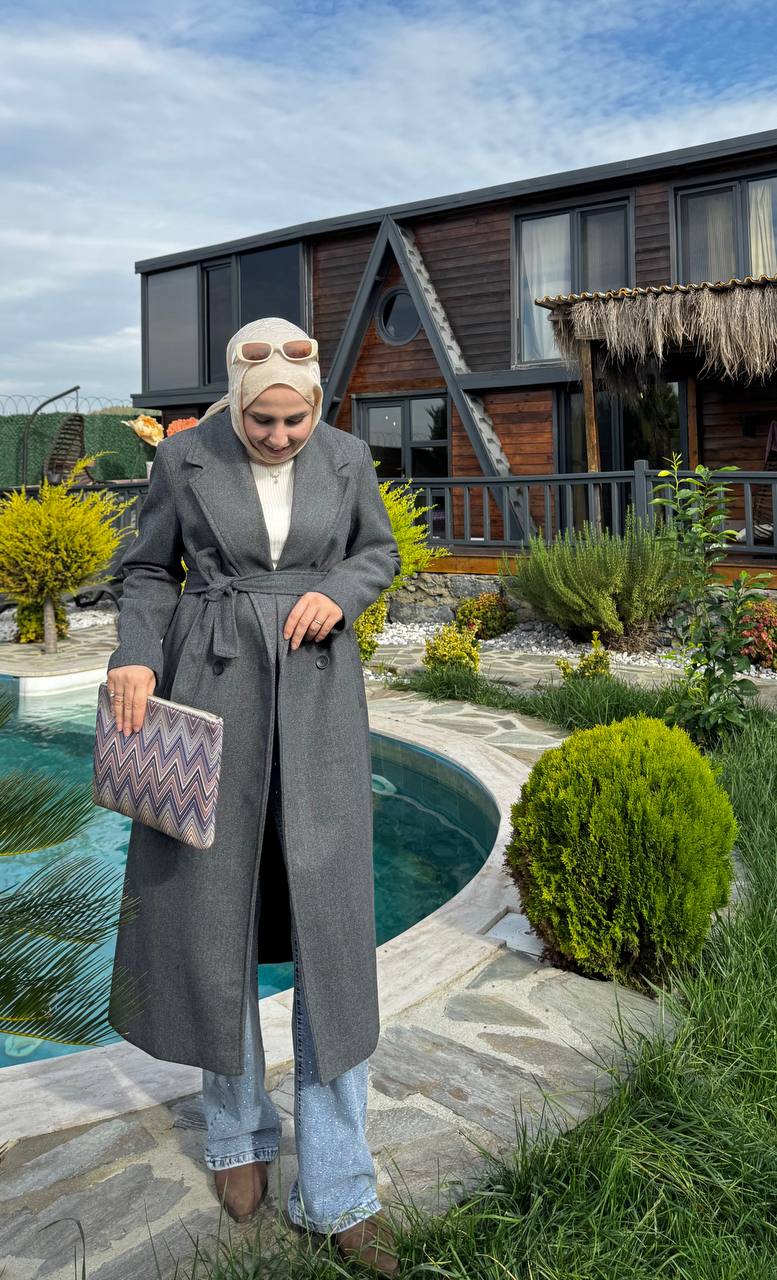 2769 - Premium Kaşe Kaban - Antrasit