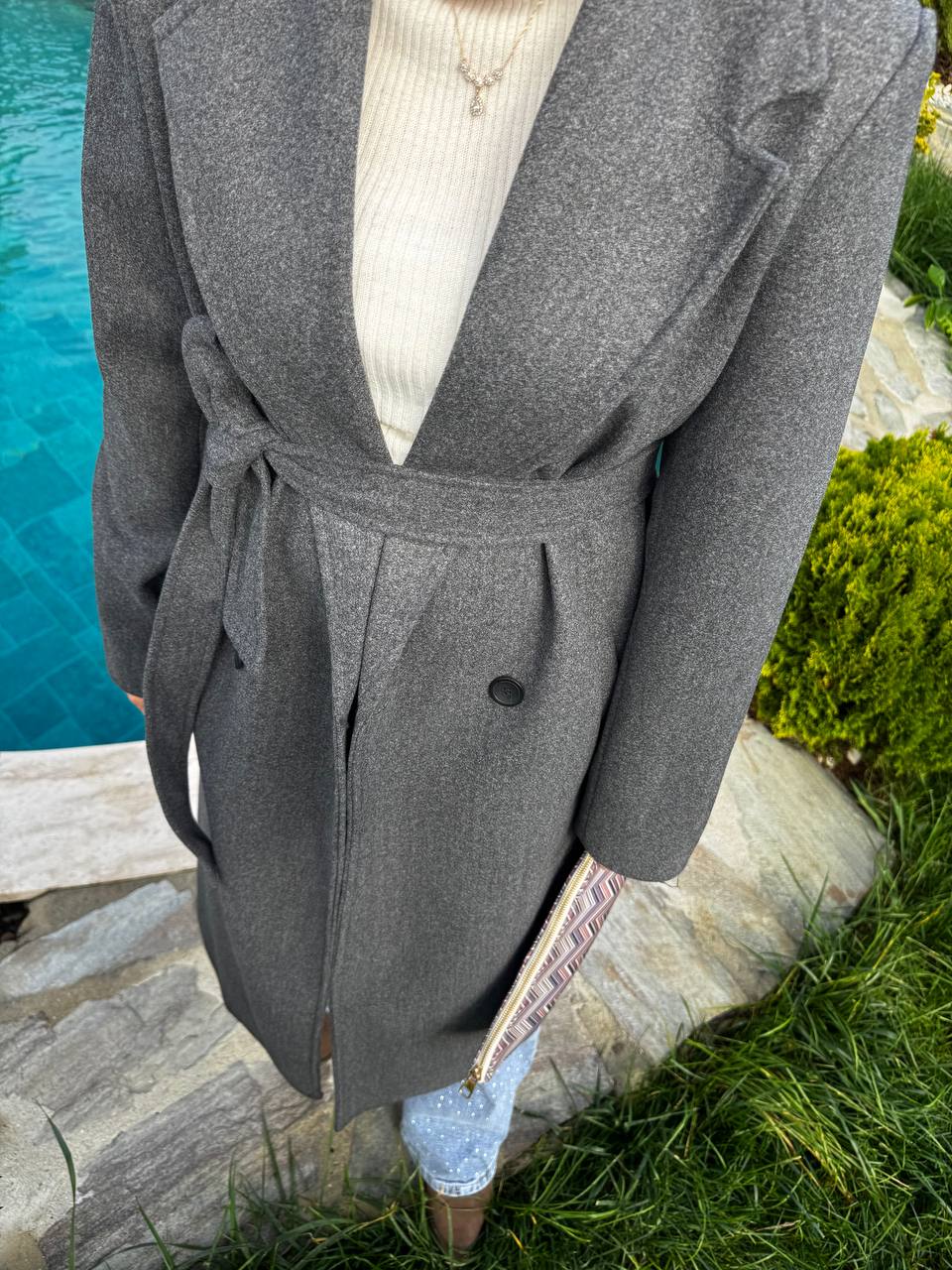 2769 - Premium Kaşe Kaban - Antrasit