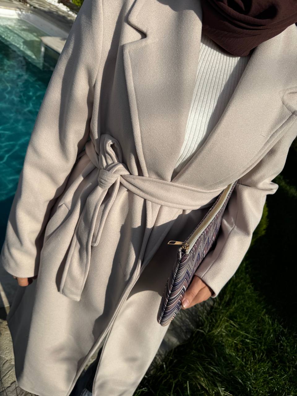 2769 - Premium Kaşe Kaban - Bej