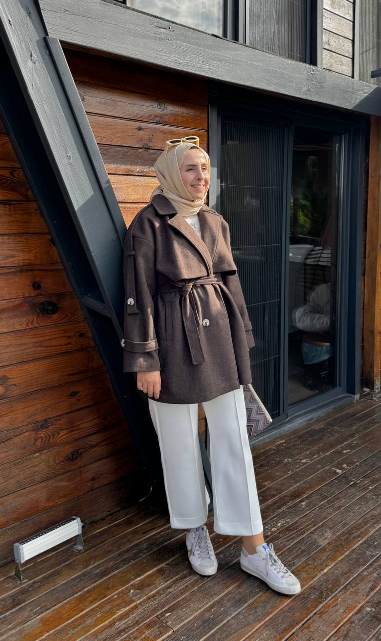 2776 - Kısa Kaşe Kaban - Acı Kahve