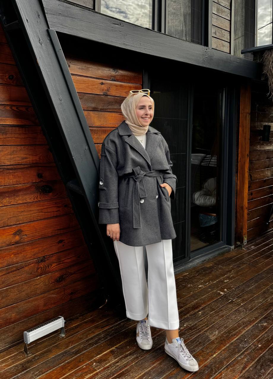 2776 - Kısa Kaşe Kaban - Antrasit