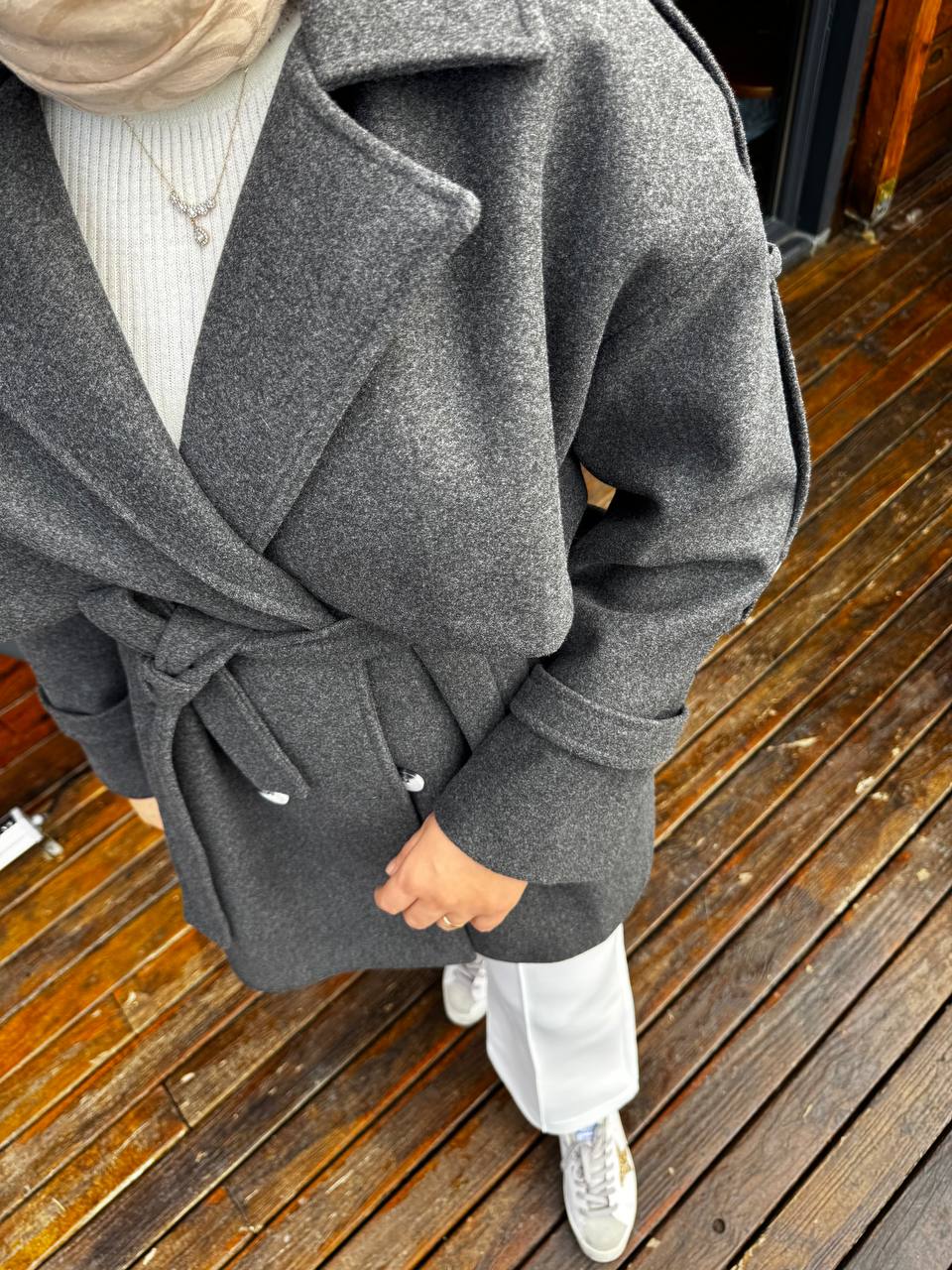 2776 - Kısa Kaşe Kaban - Antrasit