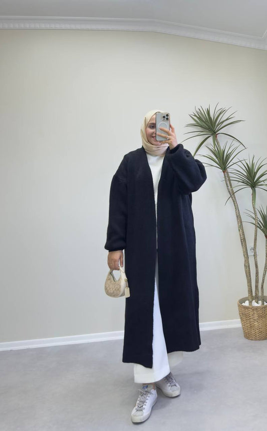 2780 - Uzun Triko Hırka - Siyah