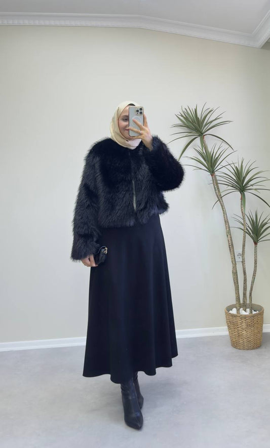 2752 - Mini Kürk - Siyah
