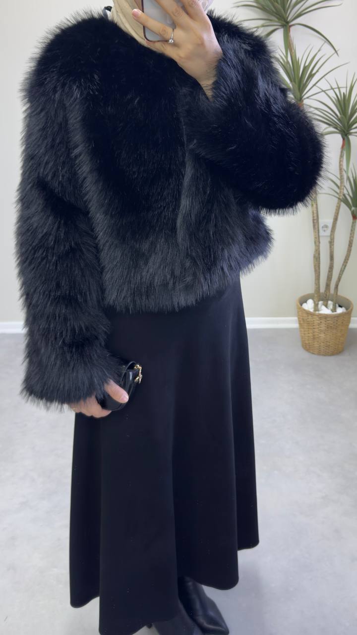 2752 - Mini Kürk - Siyah