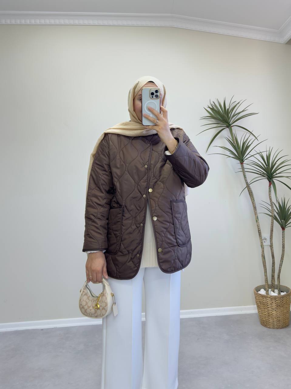 2837 - Kapitone Mont - Acı Kahve