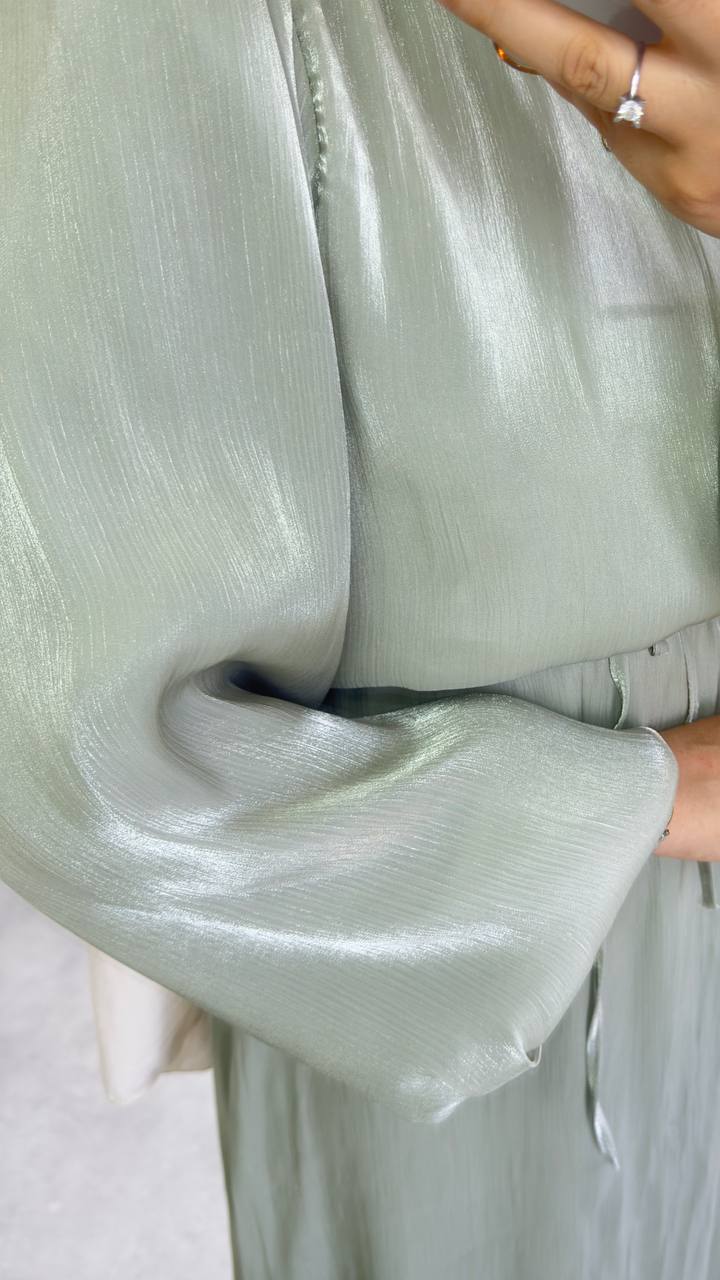 2349 - Leydi Elbise -Mint yeşil